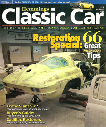 HEMMINGS CLASSIC CAR 2006 APR #19 - DURANT, RESTORING SPECIAL, 37 FORD